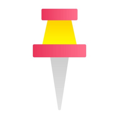 Bir Push iğnesinin vektör simgesi