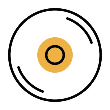 CD mi? Web simgesi basit illüstrasyon
