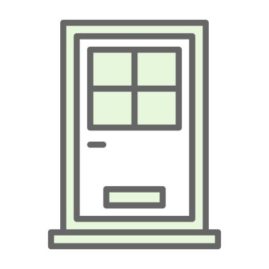 Ön Kapı simgesi, basit vektör illüstrasyonu 