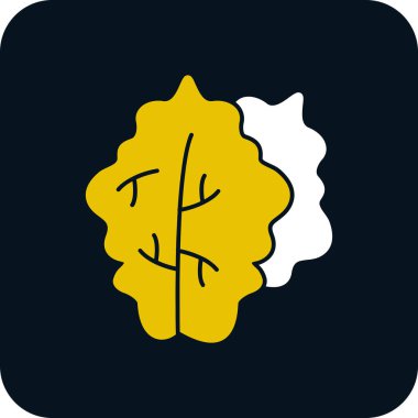 Sonbahar yaprakları simgesi, vektör illüstrasyonu