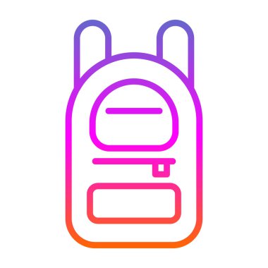 sırt çantası simgesi, vektör illüstrasyonu basit tasarım