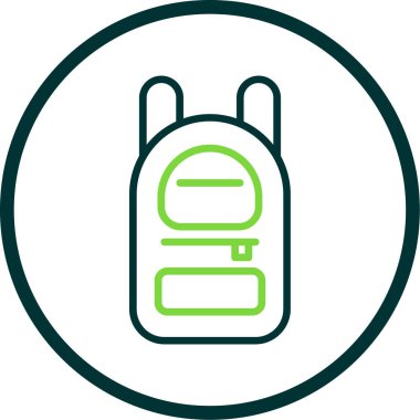 sırt çantası simgesi, vektör illüstrasyonu basit tasarım