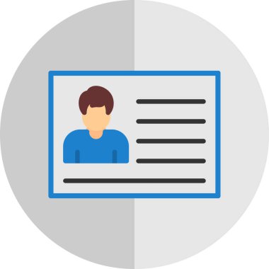 kimlik kartı vektör simgesi