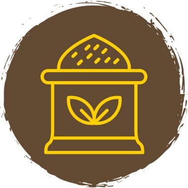 Bir bitki simgesinin vektör illüstrasyonu