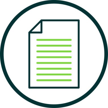 belge simgesi, vektör illüstrasyonu basit tasarım