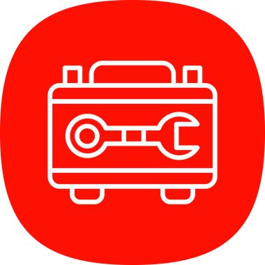 araç kutusu simgesi, vektör illüstrasyonu basit tasarım