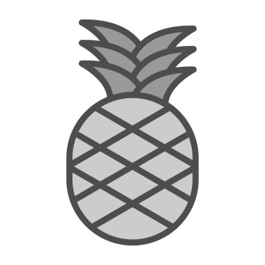 Ananas. Web simgesi basit illüstrasyon 