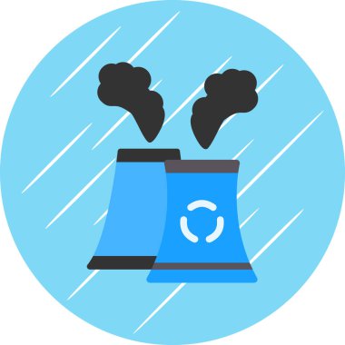 Nükleer santral simgesinin vektör çizimi