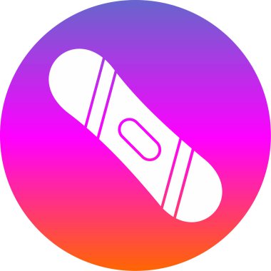 Snowboard düz ikonu, kış sporu konsepti, snowboard ekipman tabelası, vektör illüstrasyonu 