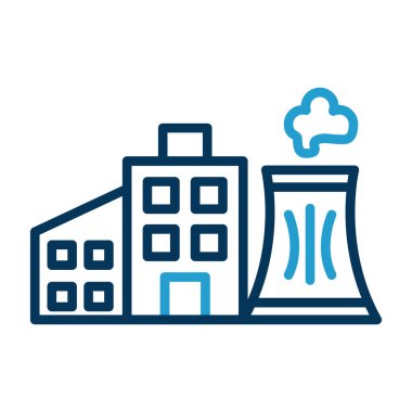 Fabrika ikonu. vektör illüstrasyonu