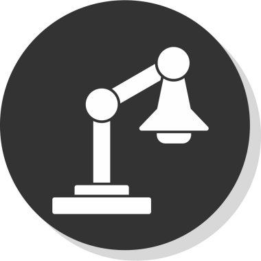 Masa lambası simgesinin vektör illüstrasyonu 