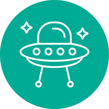 Uzaylı. Web simgesi basit illüstrasyon 