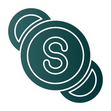 Bozuk para harfi logo tasarım şablonu