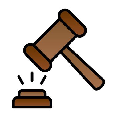 Açık arttırma. Web simgesi vektör illüstrasyonu 