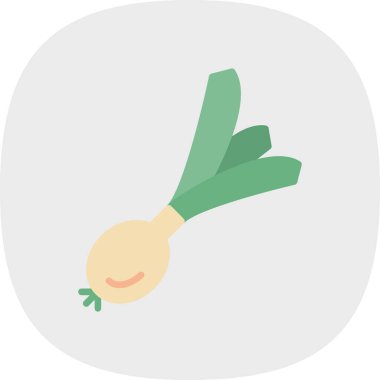 Pırasalı düz simge, vektör çizimi 