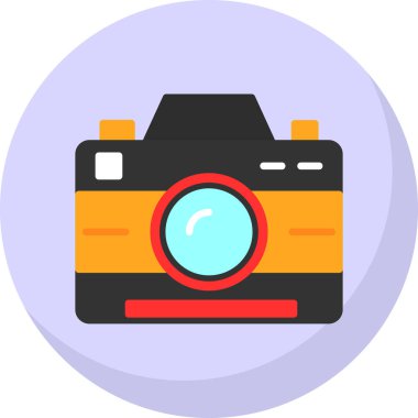 Fotoğraf makinası. Web simgesi basit illüstrasyon