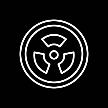 Radyasyon işareti web simgesi basit illüstrasyon 