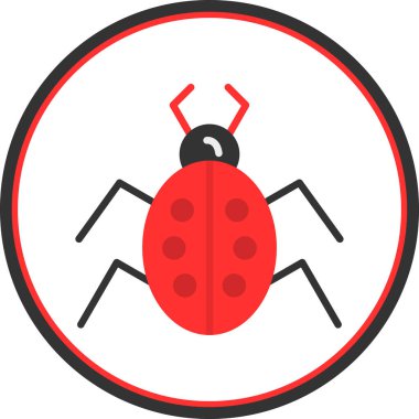 Böcek. Web simgesi basit illüstrasyon