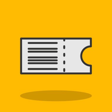 bilet ikonu vektör illüstrasyonu