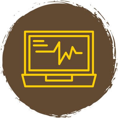 Vector Illustration ECG Kalp atışı Ekranı. Sağlık Geçmişi