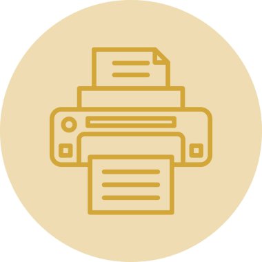  yazıcı web simgesi basit illüstrasyon