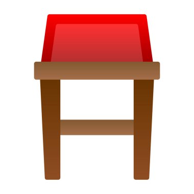 Tabure simgesi, vektör illüstrasyonu 