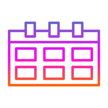 basit takvim simgesini, vektör çizim