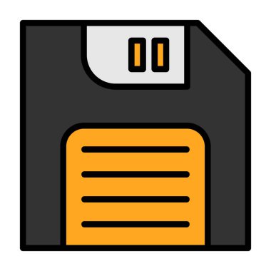 Diskete. Web simgesi basit illüstrasyon