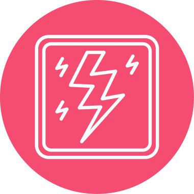 Şimşek simgesi vektör illüstrasyonu