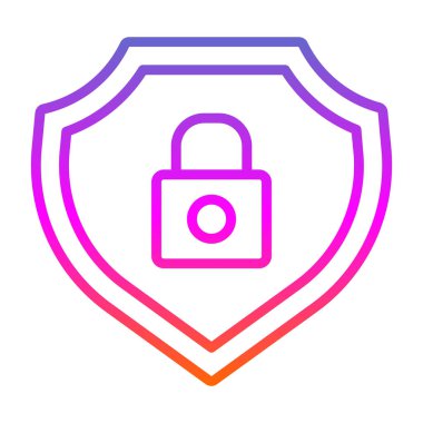 kalkan simgesi logo tasarımı element vektör çizimi 