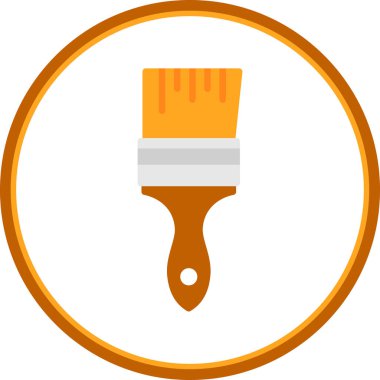 Boya fırçası simgesinin vektör illüstrasyonu