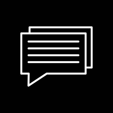 sohbet baloncuğu ileti vektör çizgisi simgesi 