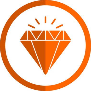 Elmas. Web simgesi basit illüstrasyon                     