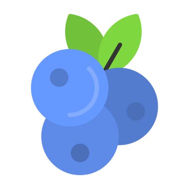 Yabanmersini. Web simgesi basit illüstrasyon