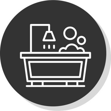 duş banyo simgesi. Vektör çizim