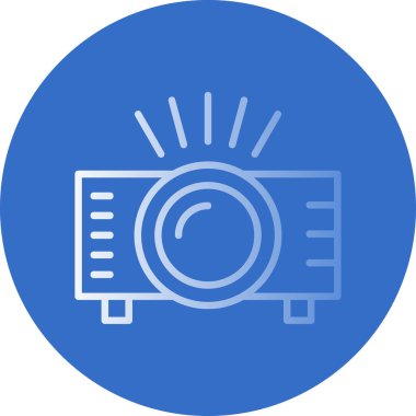 Projektör simgesi, vektör illüstrasyonu 