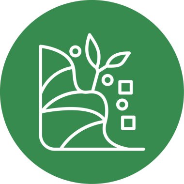 Bir ağaç simgesinin vektör illüstrasyonu