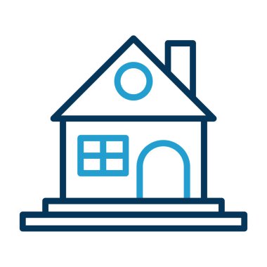 Ev ikonu. taslak ev vektör illüstrasyonu 