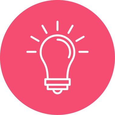 ampul simgesi, vektör illüstrasyonu 