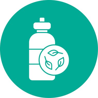 şişe ve su simgesinin vektör illüstrasyonu