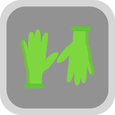 Eldivenler düz simge, vektör çizimi  