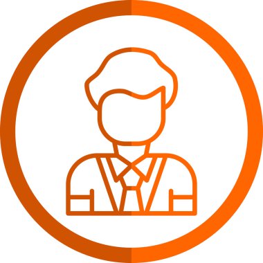 adam düz simge vektör çizim 