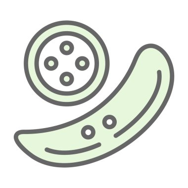 salatalık sebze ikonu, basit illüstrasyon