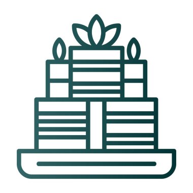 Kiraz ikonlu kek. satır biçimi.