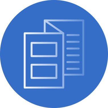 Broşür simgesi, vektör illüstrasyonu basit tasarım