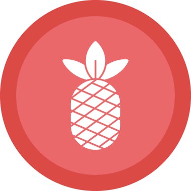 Ananas. Web simgesi basit illüstrasyon 