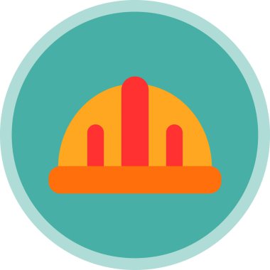 İnşaat kaskı. Web simgesi basit illüstrasyon 