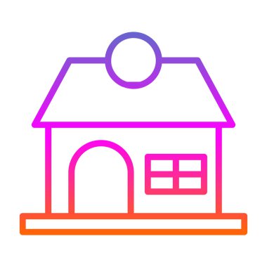 Ev. Web simgesi basit illüstrasyon 