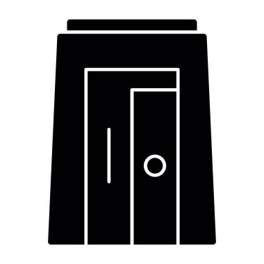 Kapı ve kapının vektör simgesi