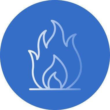 Yangın. Web simgesi basit illüstrasyon